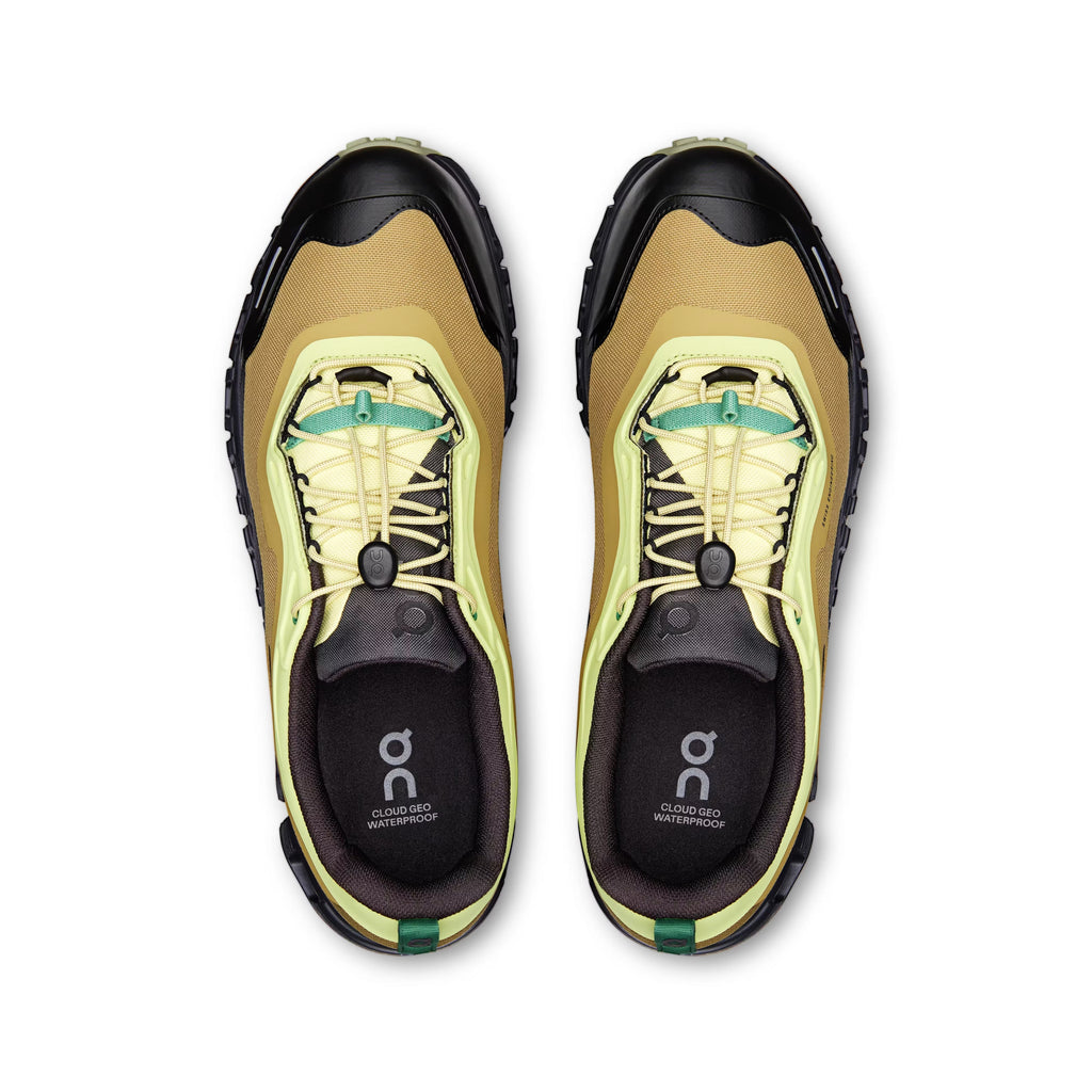 On Men's Cloud 6 Geo Waterproof Limelight/Safari Lifestyle Sneakers